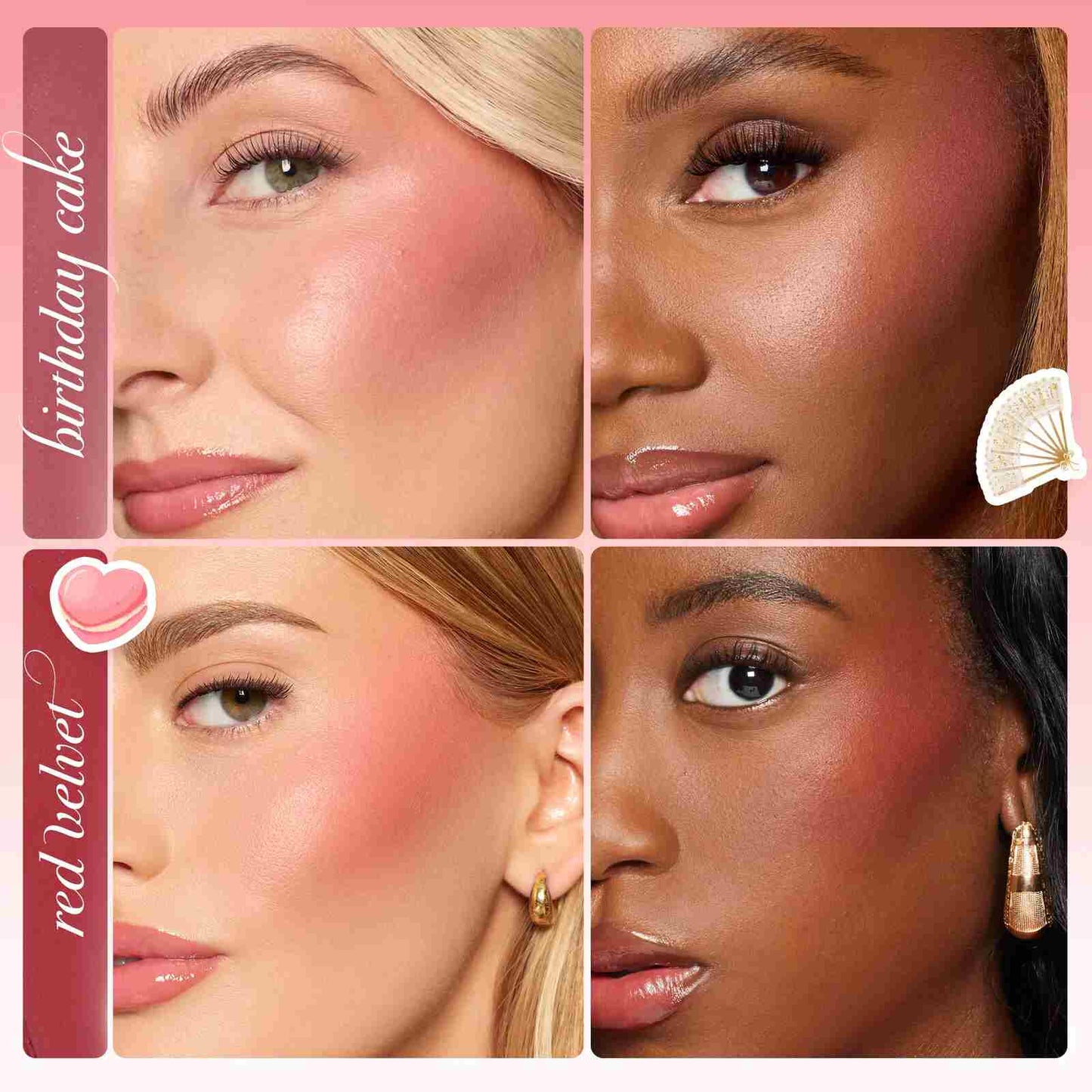2-in-1 Radiant Cream & Powder Blush Duo with Dual-Ended Brush