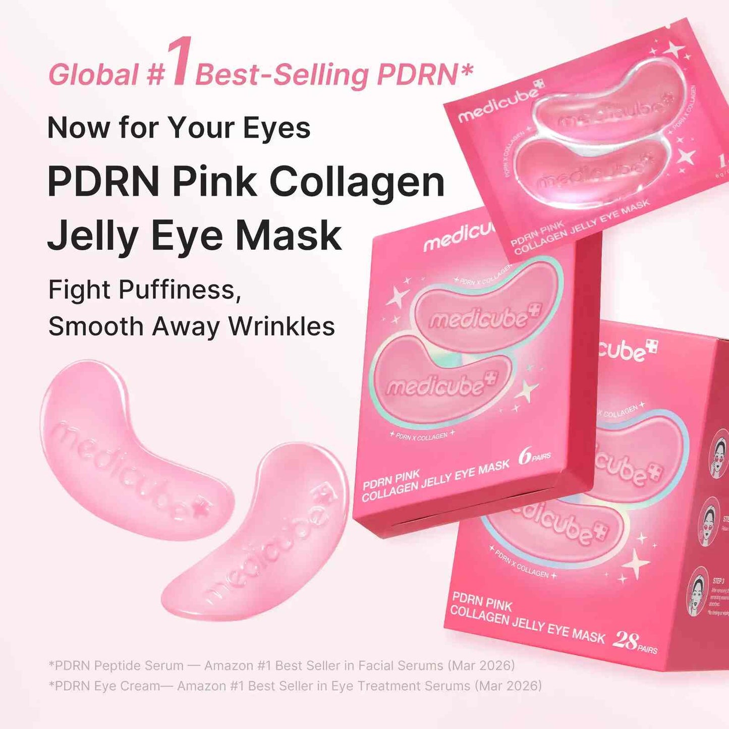 PDRN Pink Collagen Jelly Eye Mask – Instant Depuff & Wrinkle Repair