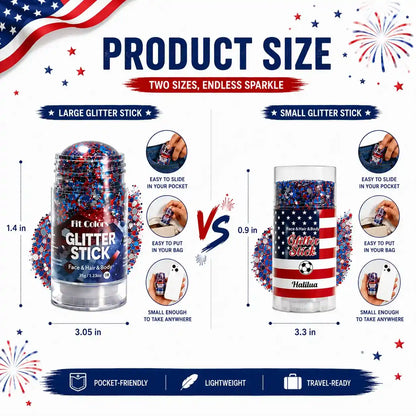 Vibrant 4th of July Face & Body Glitter Stick