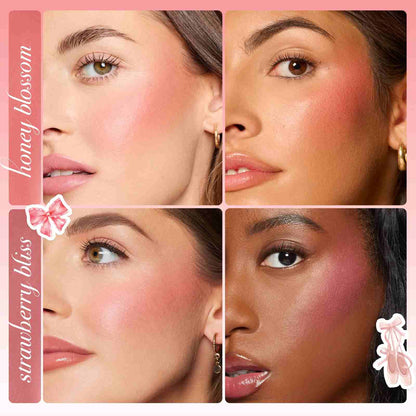 2-in-1 Radiant Cream & Powder Blush Duo with Dual-Ended Brush