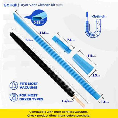 Universal Dryer Vent Cleaner Hose & Vacuum Attachment