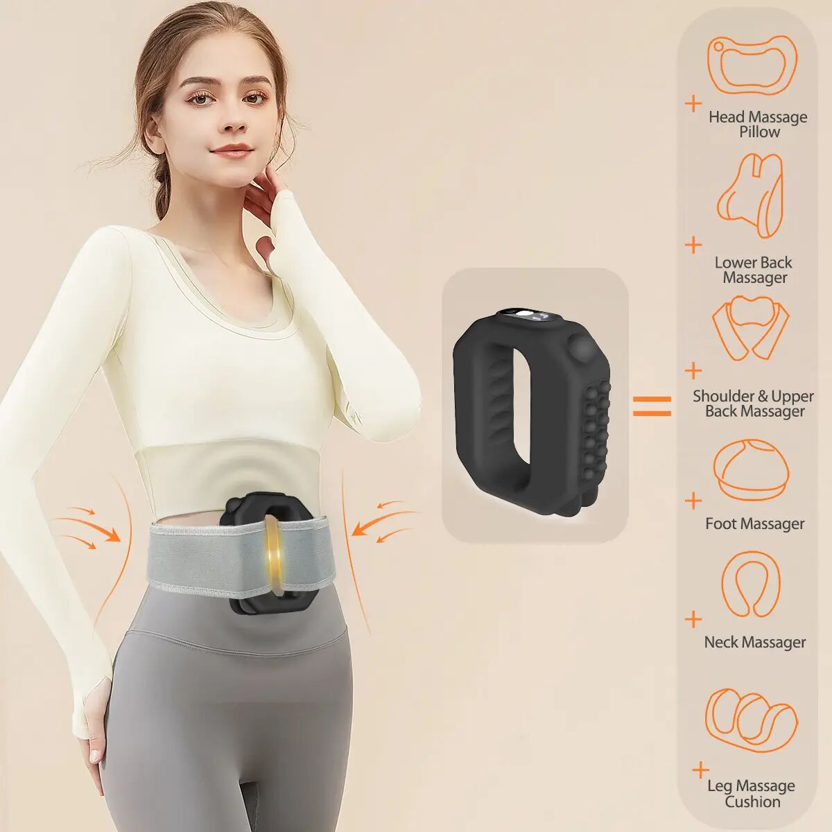 Hands-Free Deep Tissue Massager with Heat