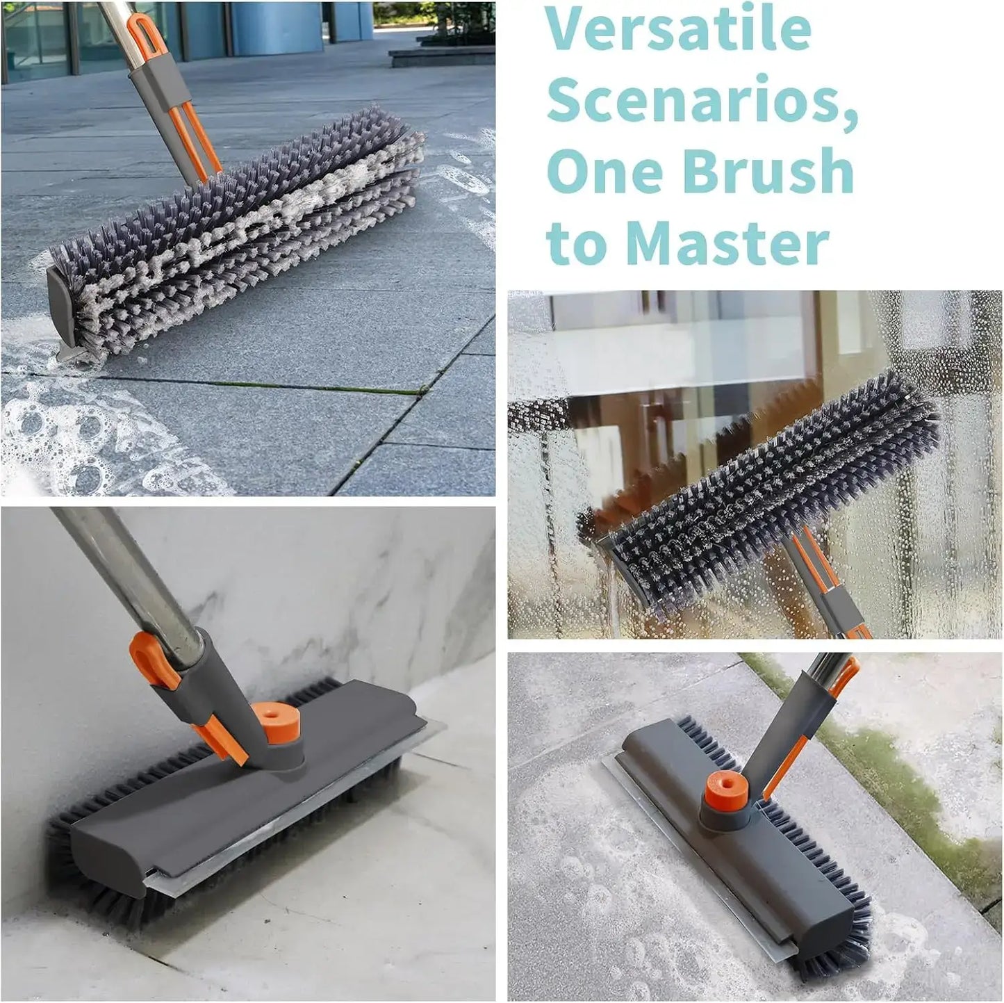 Maximum Scrubbing Power: 3-in-1 Heavy-Duty Floor Scrub Brush