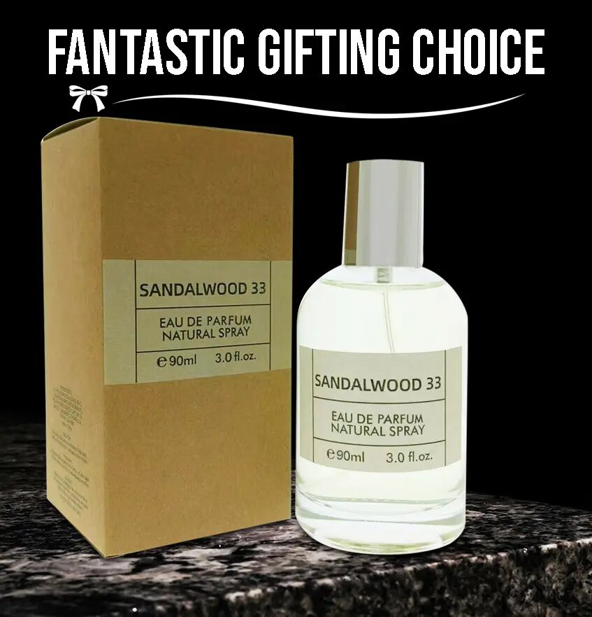 Sandal Wood 33 Eau de Parfum: Premium Unisex Spray Perfume