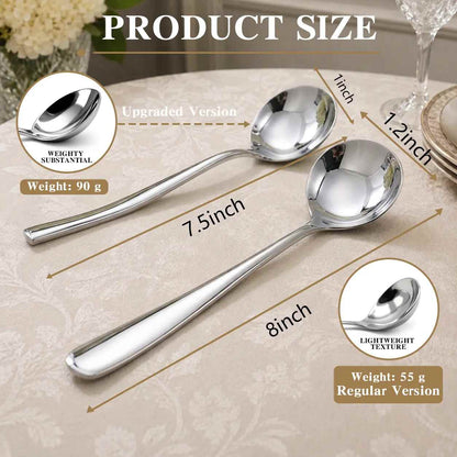 Premium Stainless Steel Soup Spoon Set