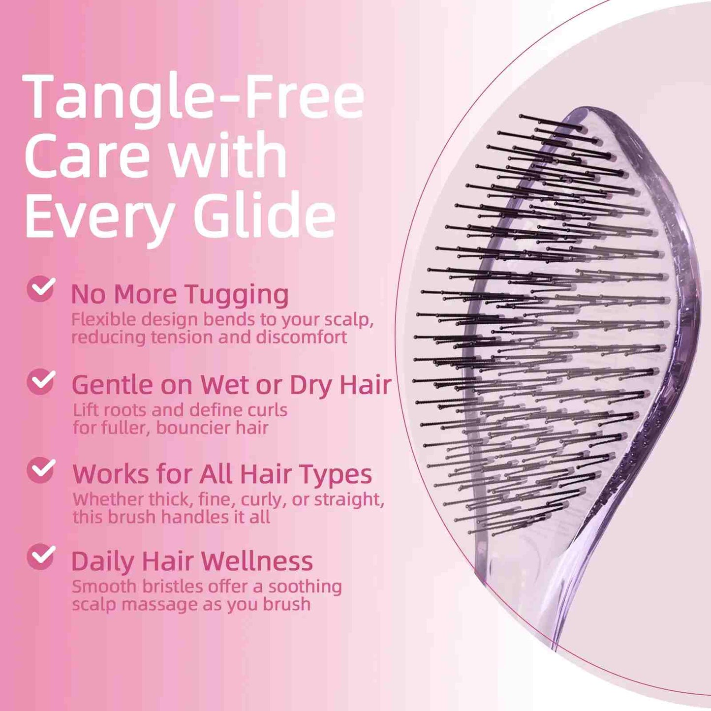 Glide-Through Detangling Brush: Goodbye Painful Knots!