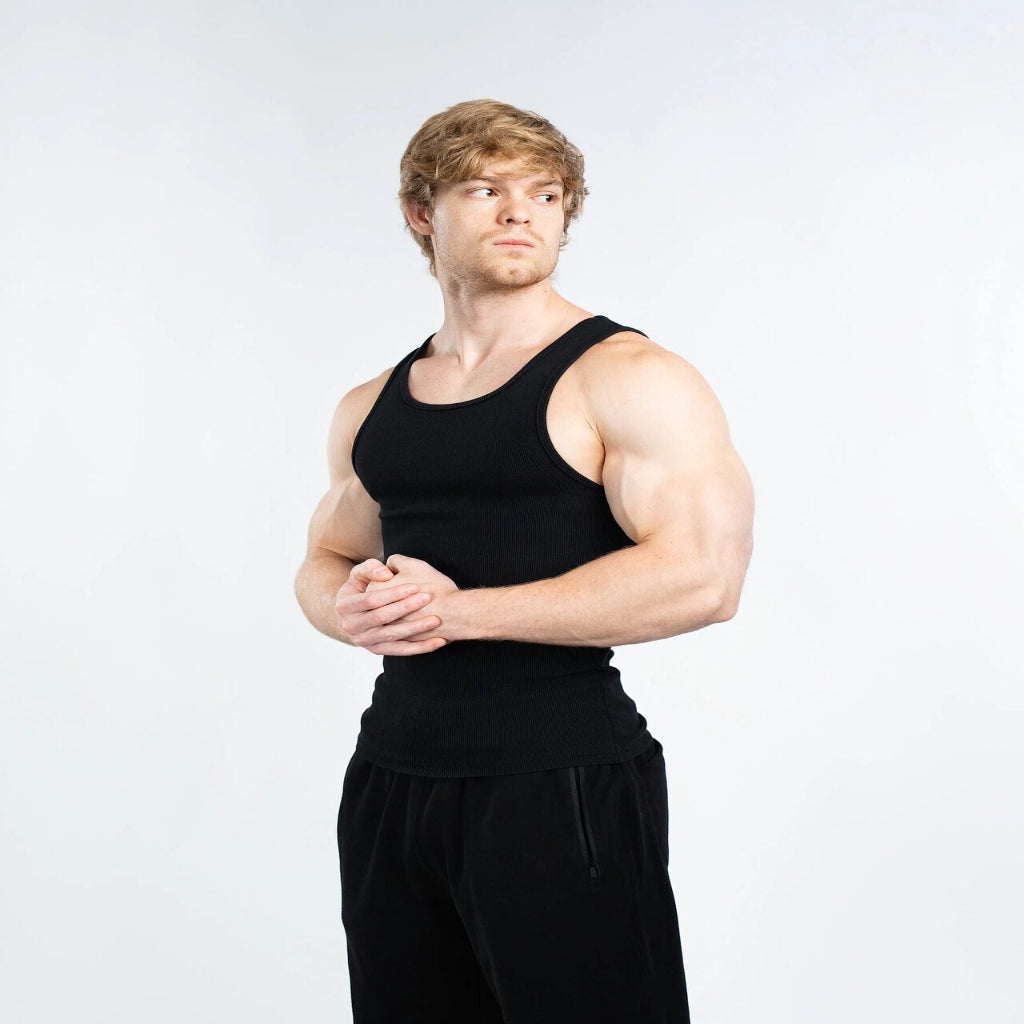 Shape-Retaining Ribbed Tank Top — Engineered for the Perfect Fit