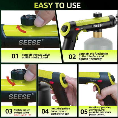 Powerful Propane Torch with One-Touch Max Fire Button