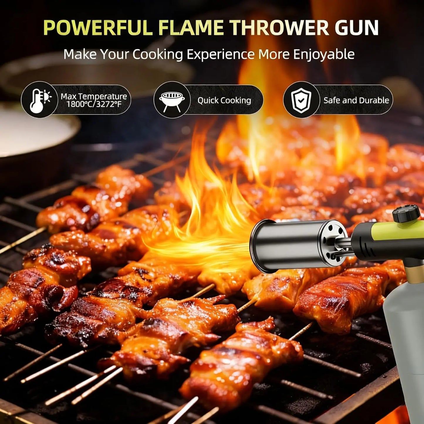 Powerful Propane Torch with One-Touch Max Fire Button
