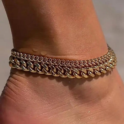 Waterproof Golden Adjustable Chain Anklet