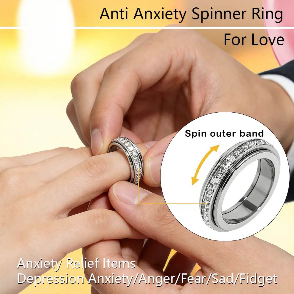 Tranquility Spin — Titanium Zirconia Anxiety Ring