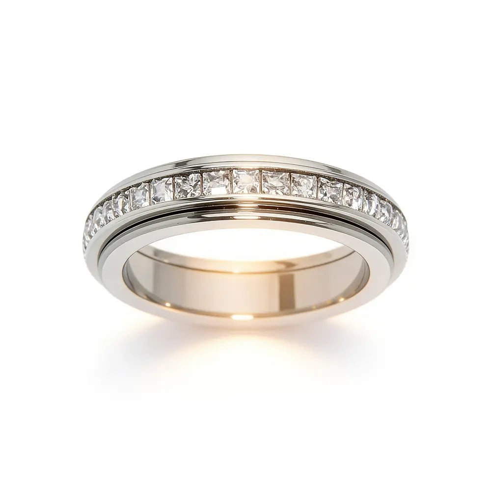 Tranquility Spin — Titanium Zirconia Anxiety Ring
