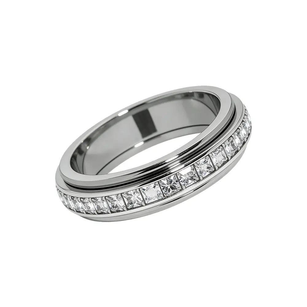 Tranquility Spin — Titanium Zirconia Anxiety Ring