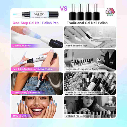 1-Minute Magic: 5-in-1 Express One-Step Gel Nail Polish Pen