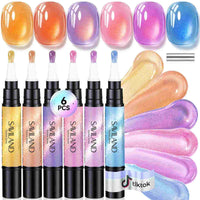 6 Colors Cat Eye One-Step Gel Pens -04