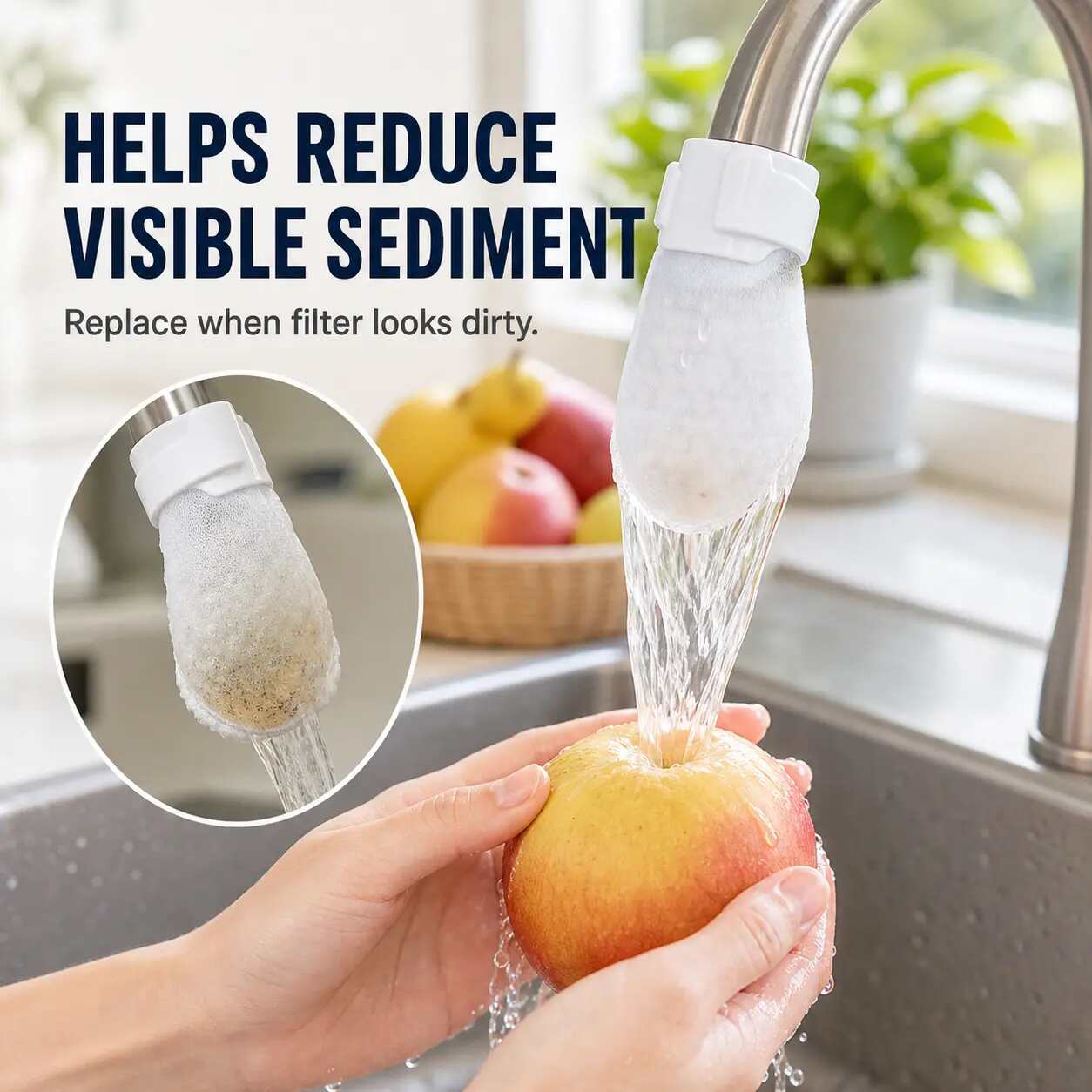 Instant Sediment-Clear Cotton Faucet Filter Bag