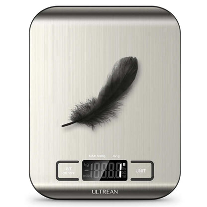 High-Precision Digital Kitchen Scale — Stainless Steel Food & Weight Grams Scale