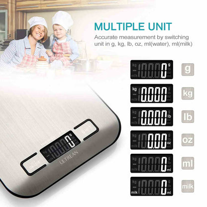 High-Precision Digital Kitchen Scale — Stainless Steel Food & Weight Grams Scale