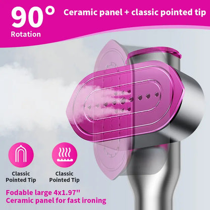 Smart 7-Mode Garment Steamer: 5s Fast Heat & Swivel Iron