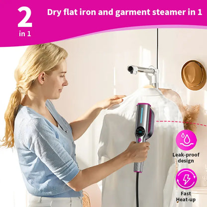 Smart 7-Mode Garment Steamer: 5s Fast Heat & Swivel Iron