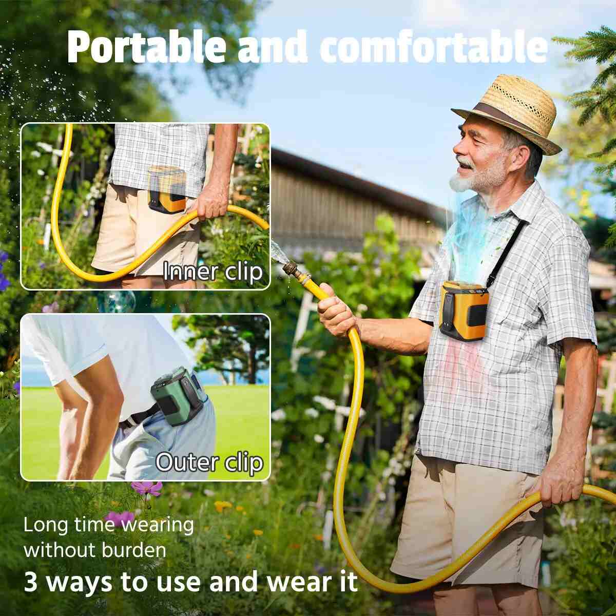 Stay Ice-Cold Anywhere: 10-Speed Ultimate Turbo Personal Waist Fan