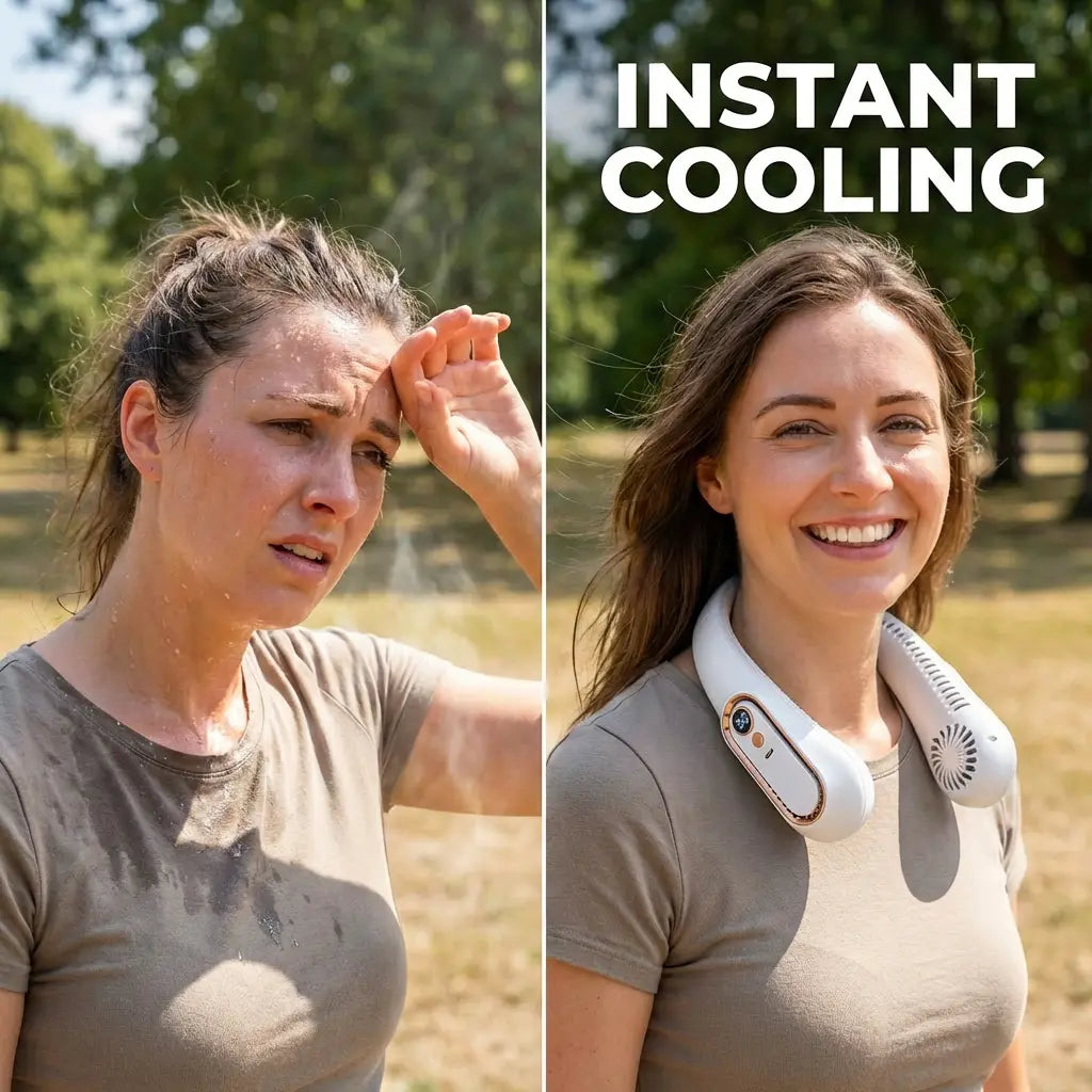 Hands-Free Wearable Bladeless Neck Fan